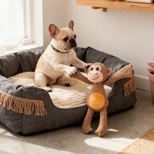 Monkey Squeaky Plush Toy - Additional Image