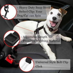 The Lumora SecureTravel Heavy-Duty Pet Seatbelt (2-Pack)
